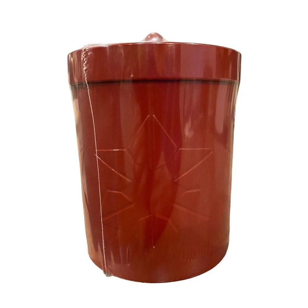 Ikea Tin Canister Red w/Lid 605.561.43 NEW Great for Red Holidays Ships Fast!